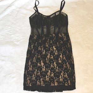 Corset style black, lace, dress